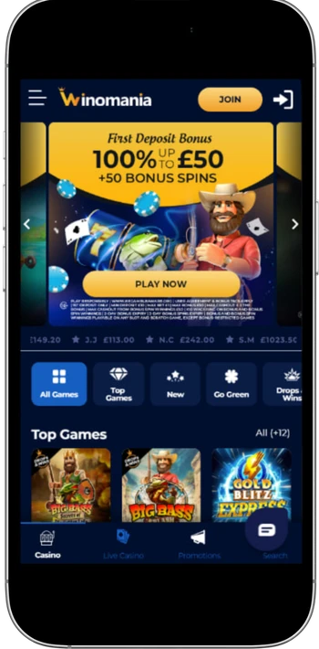Winomania open casino site